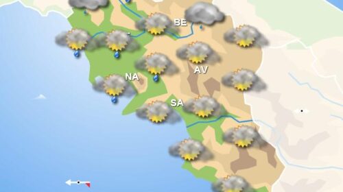 Meteo domani, in Campania tempo instabile con nuvolosità associata a piogge e acquazzoni