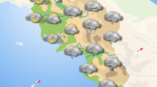 Meteo domani, in Campania nuvoloso con pioggia e acquazzoni nei settori meridionali