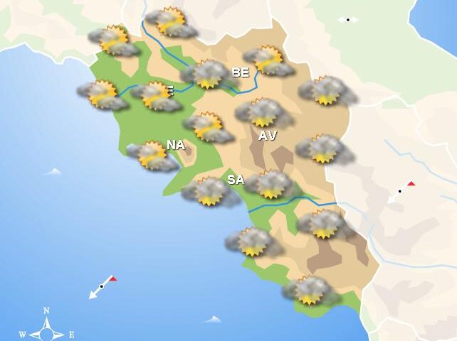 meteo per domani, in Campania tempo instabile sia al mattino che al pomeriggio su tutta la regione