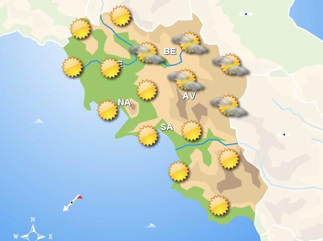 Meteo domani, in Campania sole su tutti i settori