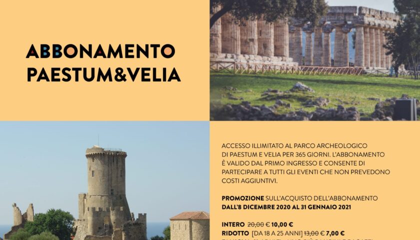 Natale, regala l’abbonamento Paestum&Velia a soli 10 euro