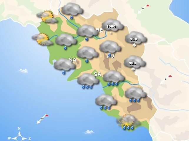 Meteo domani, in Campania mattinata con temporali e in serata piogge sparse