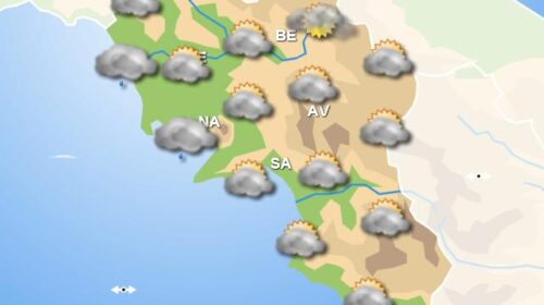 Meteo domani, in Campania nuvoloso con piogge e acquazzoni