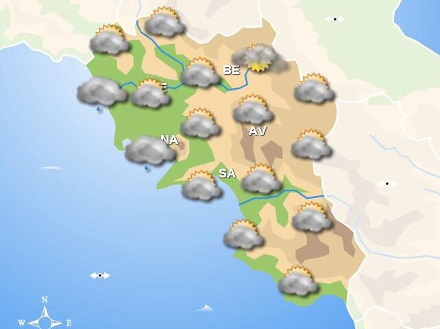 Meteo domani, in Campania nuvolosità associata a piogge e acquazzoni sparsi