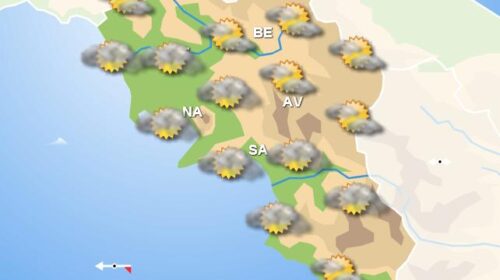 Meteo domani, in Campania Tempo instabile al mattino con nuvolosità irregolare associata a locali piogge intermittenti