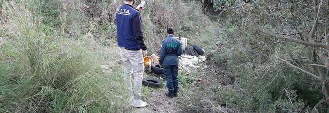 Ad Agropoli  area naturalistica di Trentova Teresino invasa dai rifiuti: blitz delle guardie ambientali