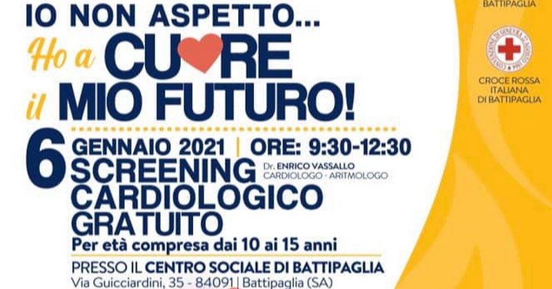 A Battipaglia screening cardiologico gratuito per ragazzi