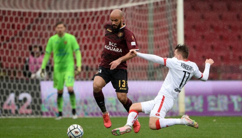 Salernitana beffata, con il Vicenza è uno ad uno