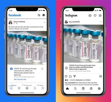 Da Facebook ‘etichetta’ per post sui vaccini Covid