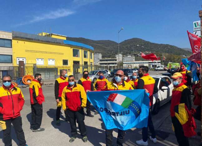 Lavoratori della logistica di Salerno in sciopero