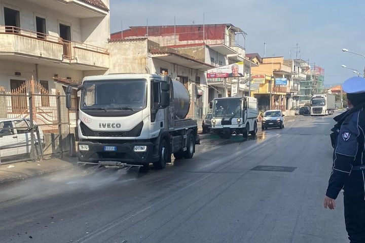 San Marzano, iniziata l’attività di pulizia e sanificazione delle strade invase dal fango il 9 marzo