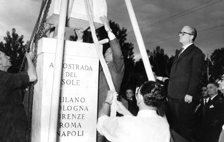Il 19 maggio di 68 anni fa la posa della prima pietra per l’Autostrada del Sole