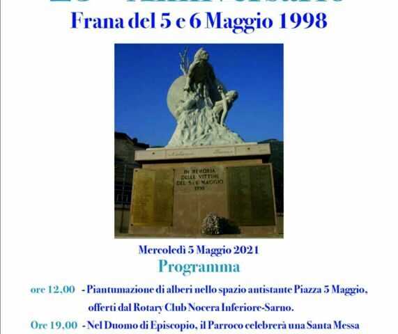 Sarno domani ricorda le vittime della frana del 5 maggio 1998