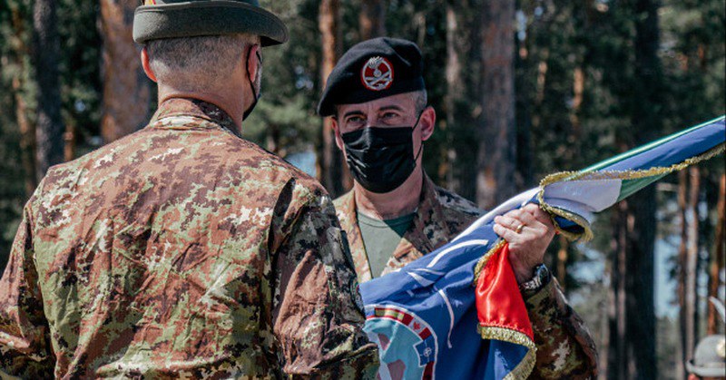 Il tenente colonnello Giovanni Graziano comandante in Lettonia del contingente italiano