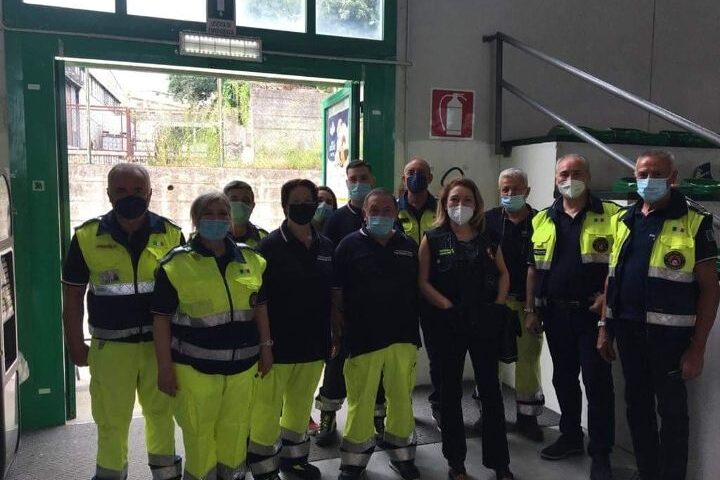 BARONISSI, VISITA DELLA PROTEZIONE CIVILE REGIONALE AL CENTRO VACCINALE