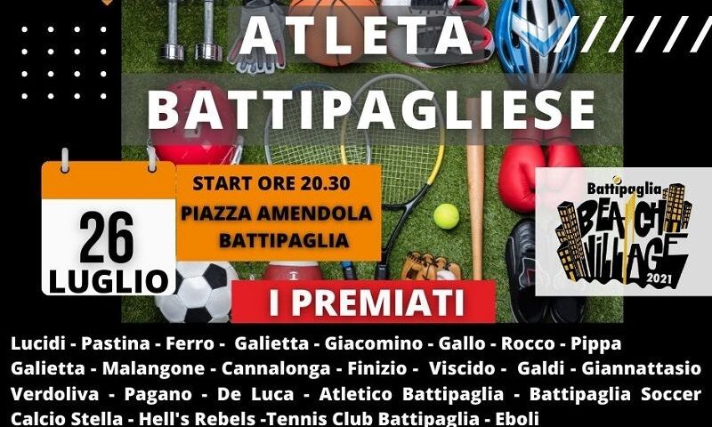 È tutto pronto per la seconda edizione del Premio all’Atleta battipagliese 2020