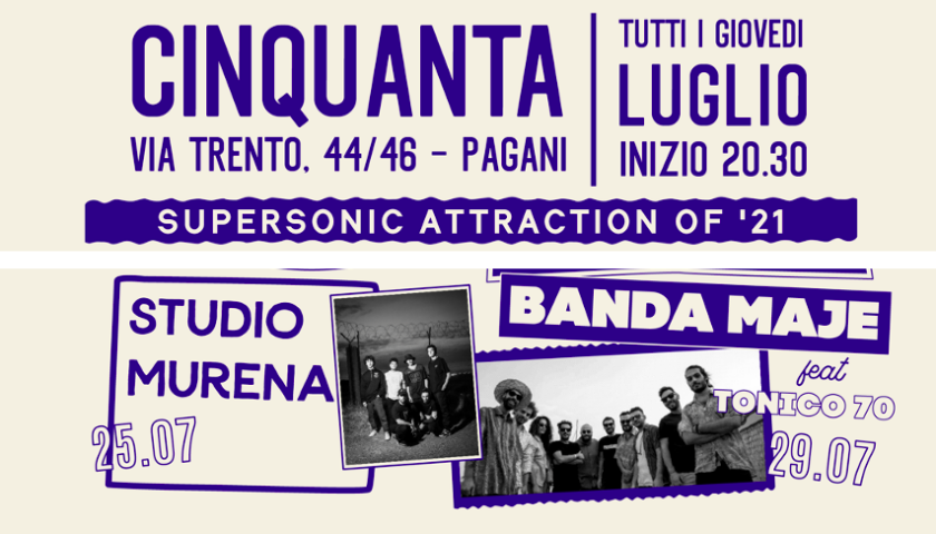 Live da “Cinquanta – Spirito Italiano” con Studio Murena e Banda Maje + Tonico ’70