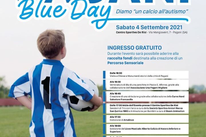 Il 4 settembre “Diamo un calcio all’autismo” con il Pagani Blue Day