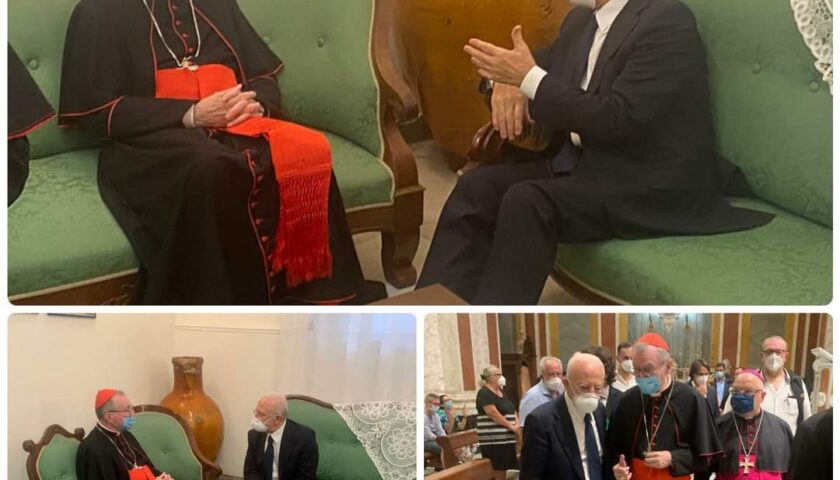 De Luca a Pagani incontra il segretario di Stato della Santa Sede cardinale Parolin