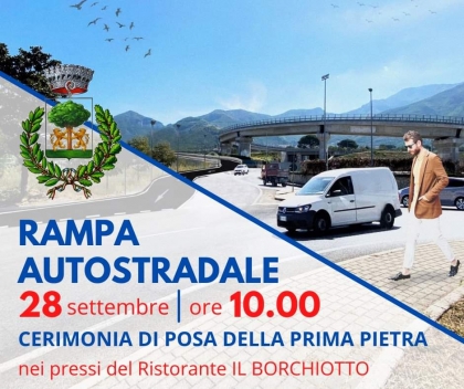 Rampa autostrade Angri sud: cerimonia di posa della prima pietra