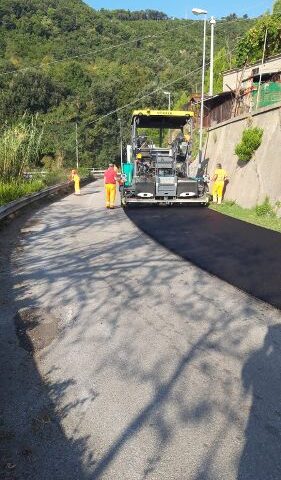 A Salerno continuano i lavori sulla SP 129/b verso località Croce