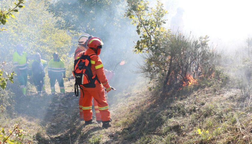 Incendi boschivi, Protezione civile Regione Campania in azione a  Pellezzano e Somma Vesuviana