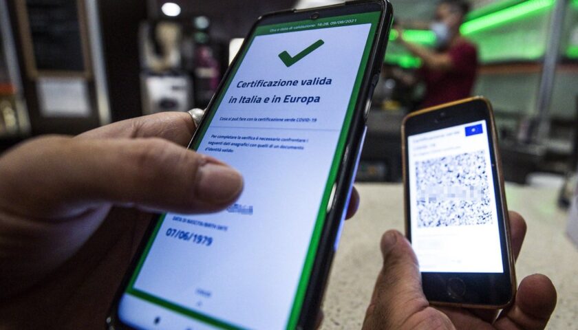 Green pass e attività esenti da 1 febbraio: “Lista quasi pronta”