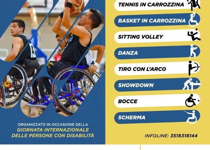 “Oltre lo Sport”, il 5 dicembre un Open Day dedicato agli Sport Paralimpici