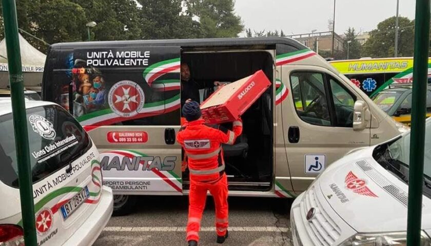 Pranzo della solidarietà organizzato dall’associazione Humanitas di Salerno