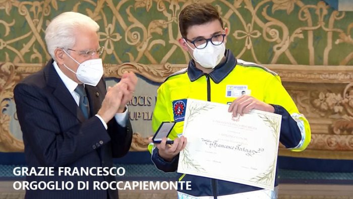 Il 17enne di Roccapiemonte Francesco Tortora nominato Alfiere della Repubblica