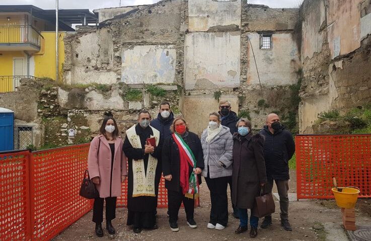 Castel San Giorgio, partiti i lavori per la realizzazione del parcheggio di via Santa Maria di Costantinopoli