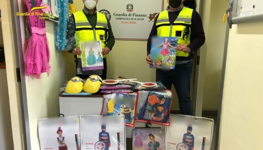 Blitz a Carnevale, sequestrati nell’Agro nocerino costumi e accessori contraffatti