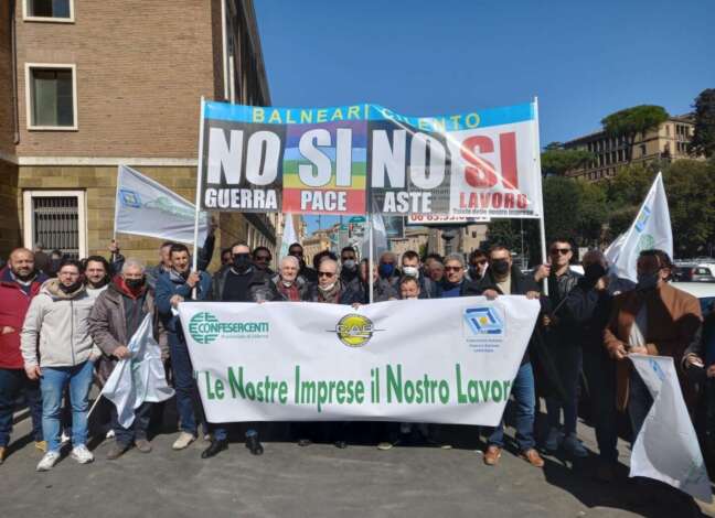 Anche balneatori salernitani ieri a Roma