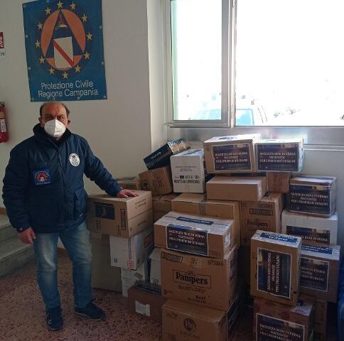 Campagna, la Protezione Civile consegna alla Sopi di Salerno nuovi pacchi di aiuti umanitari per i profughi ucraini