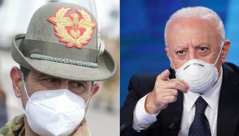 Il generale Figliuolo: “De Luca mi ha sempre visto come avversario, unico politico a comportarsi così”