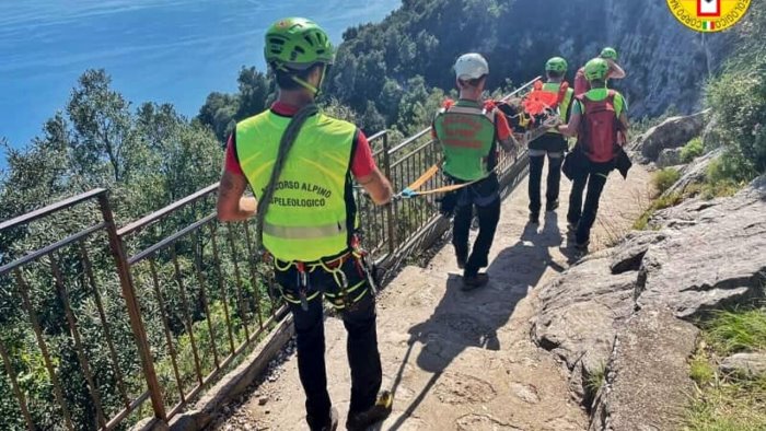 Soccorsa dal Cnsas escursionista sul sentiero a Nocelle di Positano