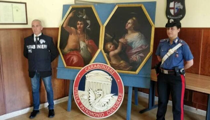 Trovate in una abitazione di Salerno opere d’arte del XVII Secolo e rubate negli anni ’90, imprenditore nei guai