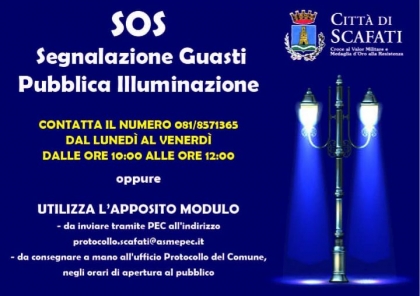 A Scafati un numero per segnalare i guasti della pubblica illuminazione