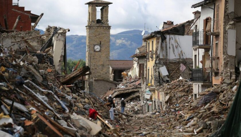 Il 24 agosto 2016 il violento terremoto di Amatrice e Accumuoli con 299 morti