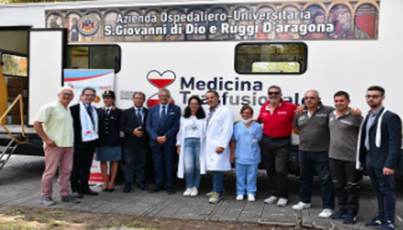 Al Parco Archeologico di Paestum la raccolta sangue organizzata dai DonatoriNati Polizia di Stato