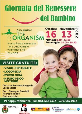 A PAGANI OPEN DAY GIORNATA DEL BENESSERE DEL BAMBINO