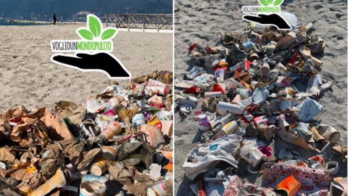 Rifiuti abbandonati: i volontari ripuliscono la spiaggia