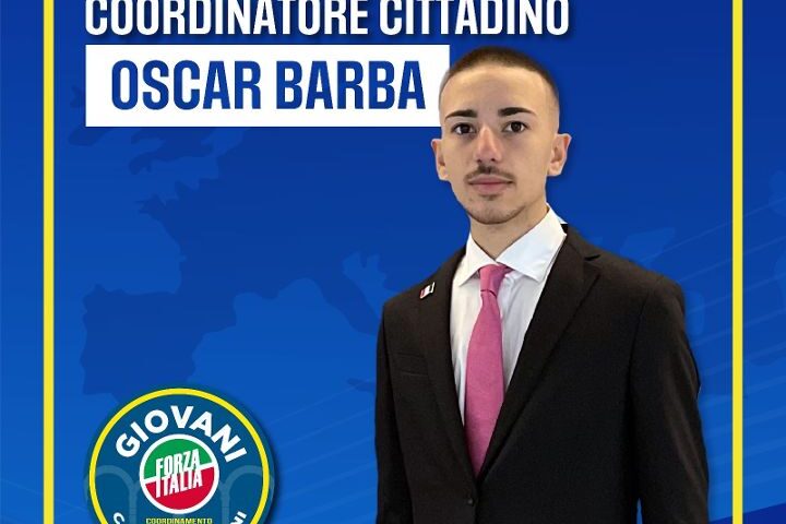 Salerno, Oscar Barba coordinatore giovani provinciale di Forza Italia