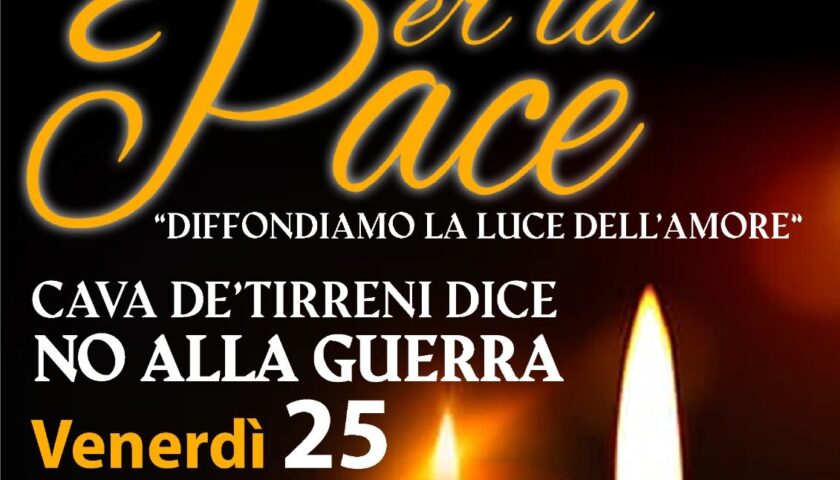 A CAVA DE’ TIRRENI VENERDÌ LA MARCIA PER LA PACE