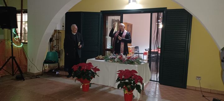 MONSIGNOR ANDREA BELLANDI  HA PRESIEDUTO ALL’INCONTRO DI NATALE DI EMMAUS