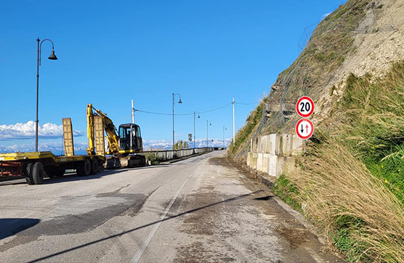 Agropoli, terminati i lavori messa in sicurezza del costone roccioso sulla ex SP 184