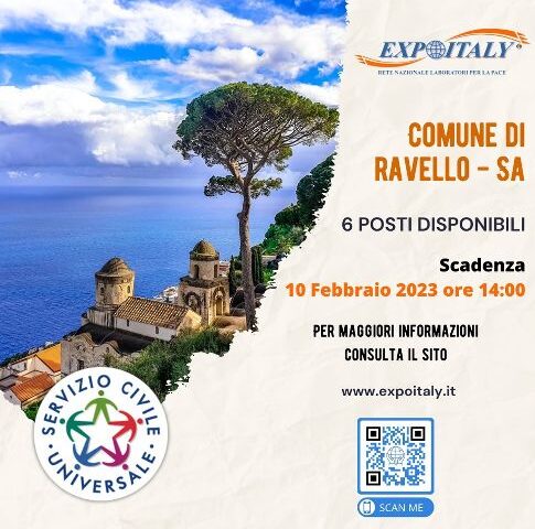 Ravello. Selezione di 6 operatori volontari di servizio civile da impegnare al Comune