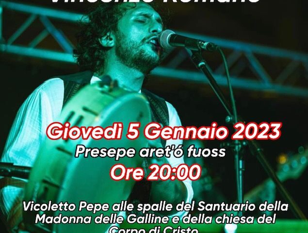 Il cantore Pellegrino Vincenzo Romano chiude domani a Pagani il presepe “Aret’ o’ fuoss”