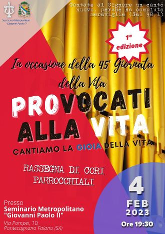 L’Arcidiocesi di Salerno-Campagna-Acerno celebra  la 45ª Giornata Nazionale per la Vita: gli appuntamenti