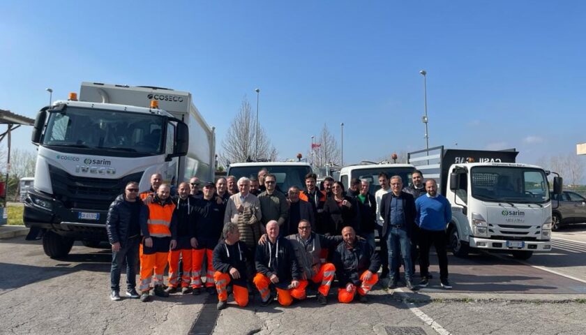 A Sarno presentata la nuova flotta di mezzi per la raccolta rifiuti
